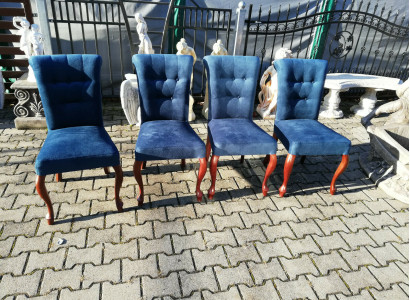 Esszimmer 4x Stuhl Set Stühle Garnitur Polster Lehn Wohnzimmer Holz